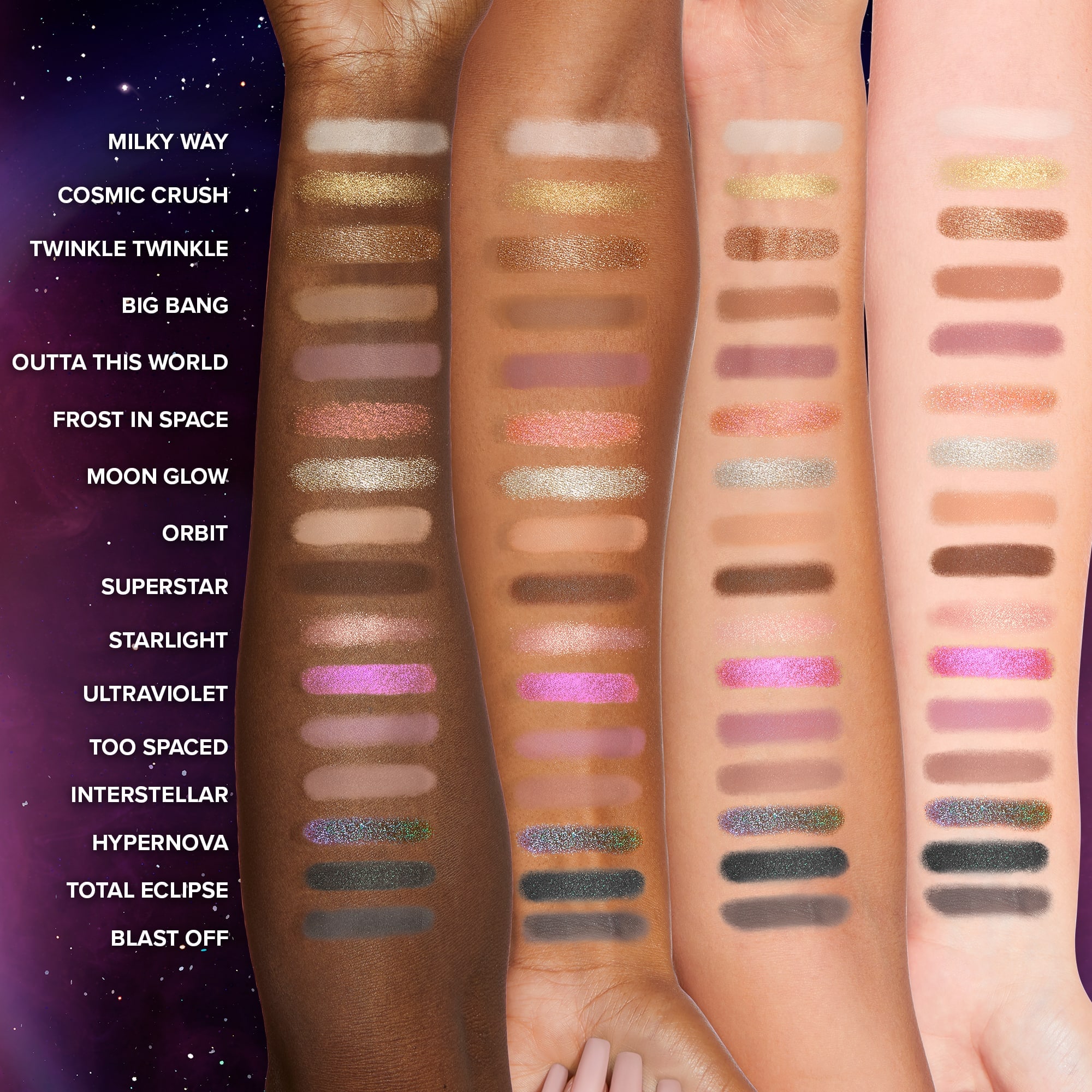 Paleta de Sombras Cosmic Crush Edição Limitada -16 Cores 