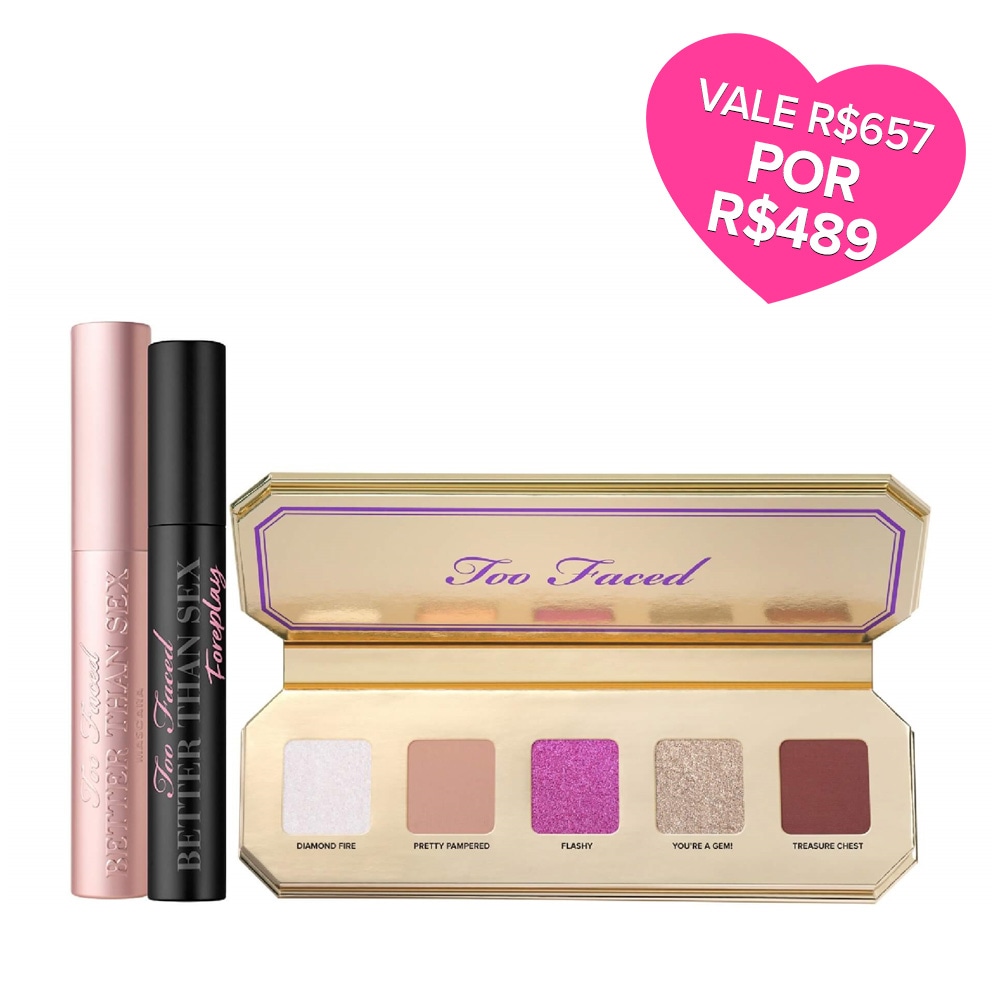 Kit de Natal - Paleta de Sombras, Primer e Máscara de Cílios