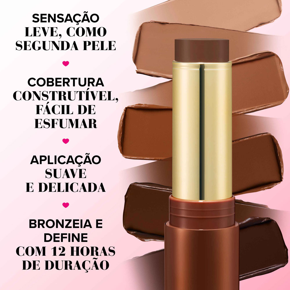 Bronzer e Contorno Facial em Bastão Chocolate Soleil, Chocolate Espresso, 8g