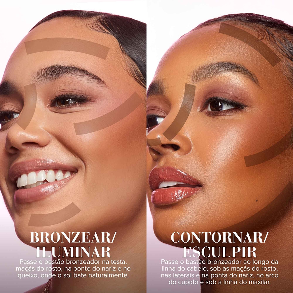 Bronzer e Contorno Facial em Bastão Chocolate Soleil, Chocolate Espresso, 8g