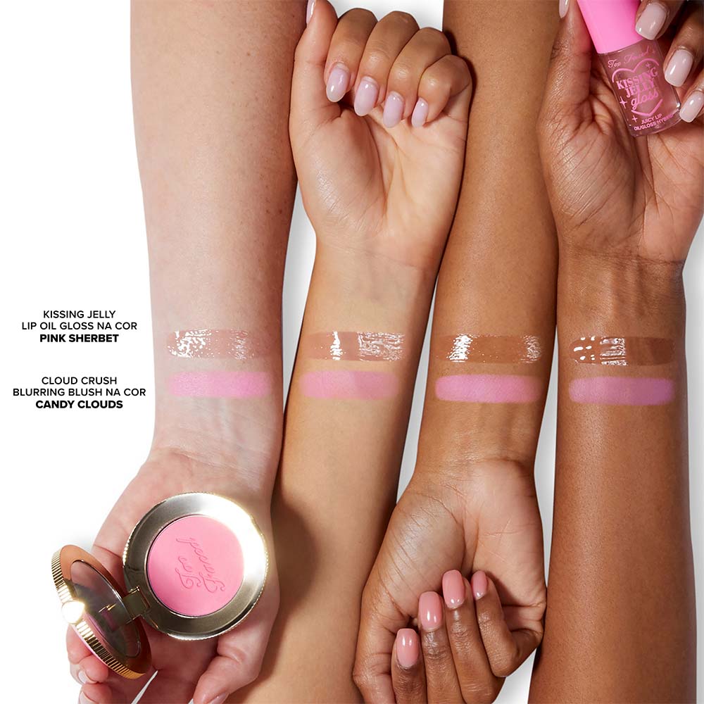 Kit Lip Oil Gloss Kissing Jelly e Blush em Pó Cloud Crush - Edição Limitada